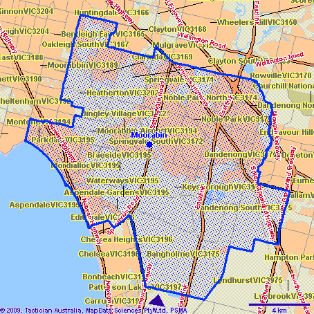 Moorabin Map